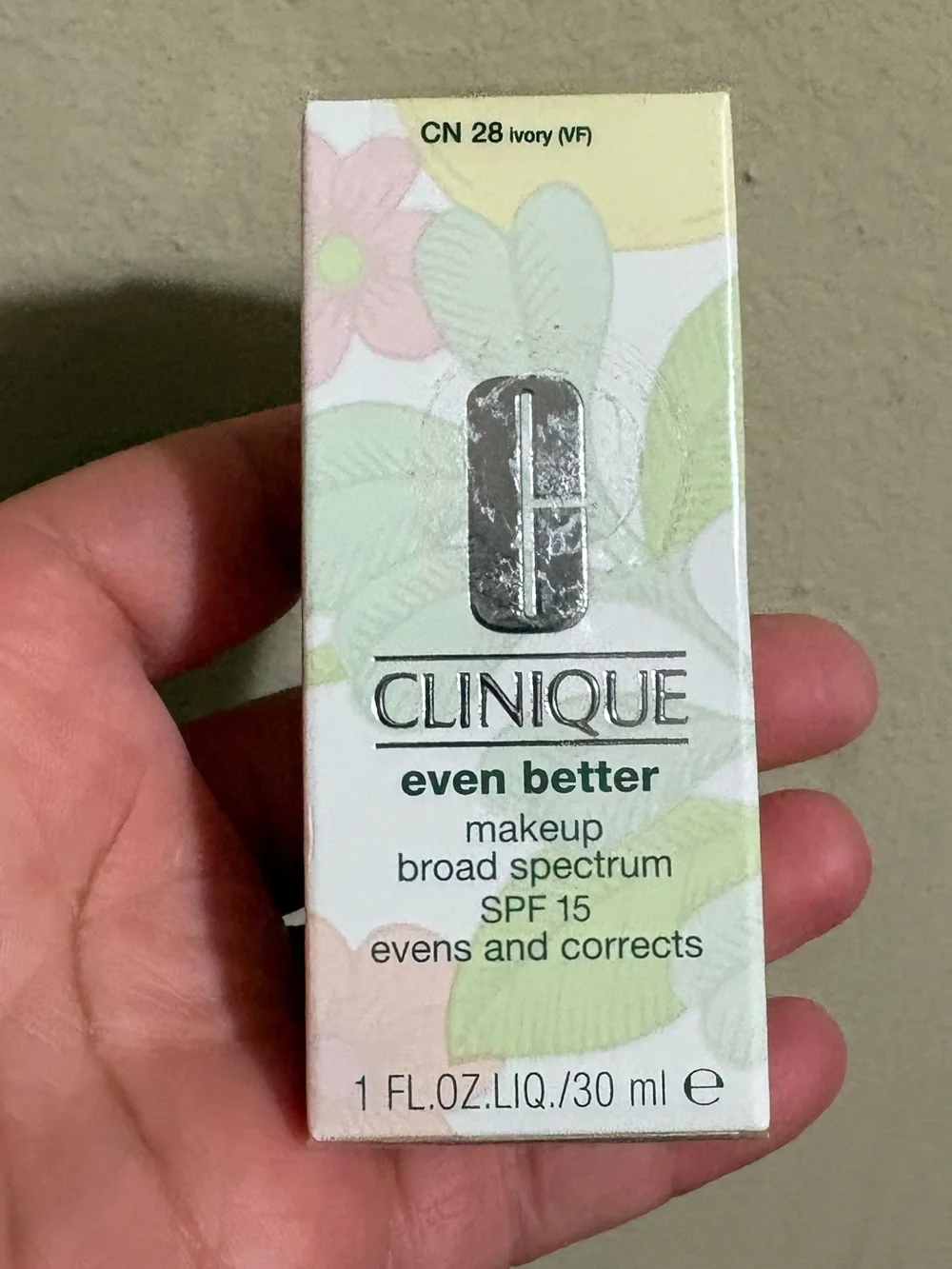 Clinique Even Better Makeup SPF 15 -CN 28 Ivory (Light Beige) New Factory Sealed